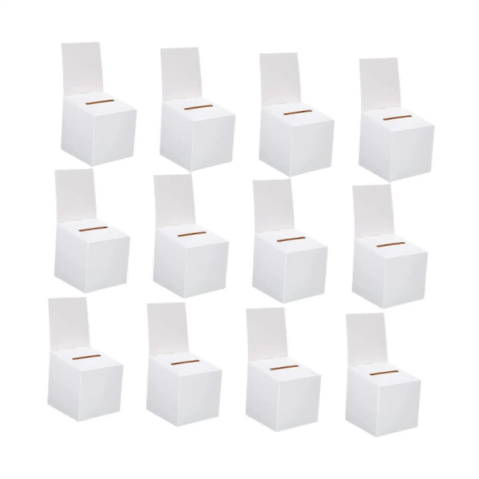 12Pcs Ballot Boxes Raffle Ticket Boxes for Voting Contest Corporate Events