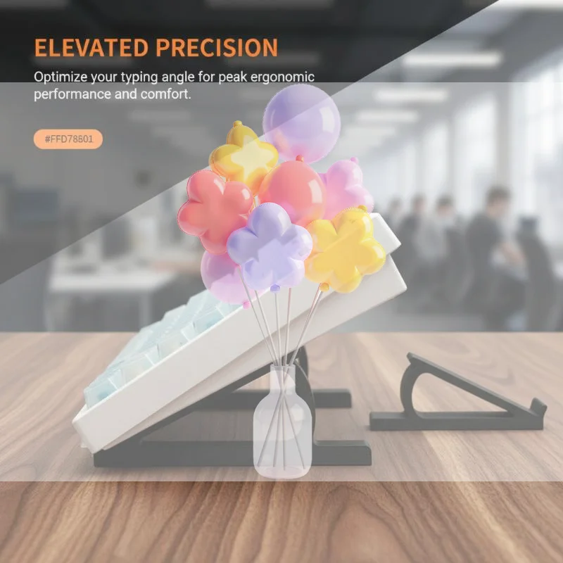 

Portable Ergonomic Keyboard Stand Adjustable Riser Plastic Design for Home Office Desk Comfort