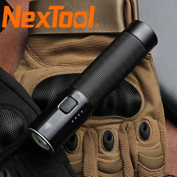 NexTool 야외 강력한 조명 손전등, 방수 LED 램프 비드, 4 가지 조명 모드, 다기능 토치 보조배터리, 1200lm, 4500mAh