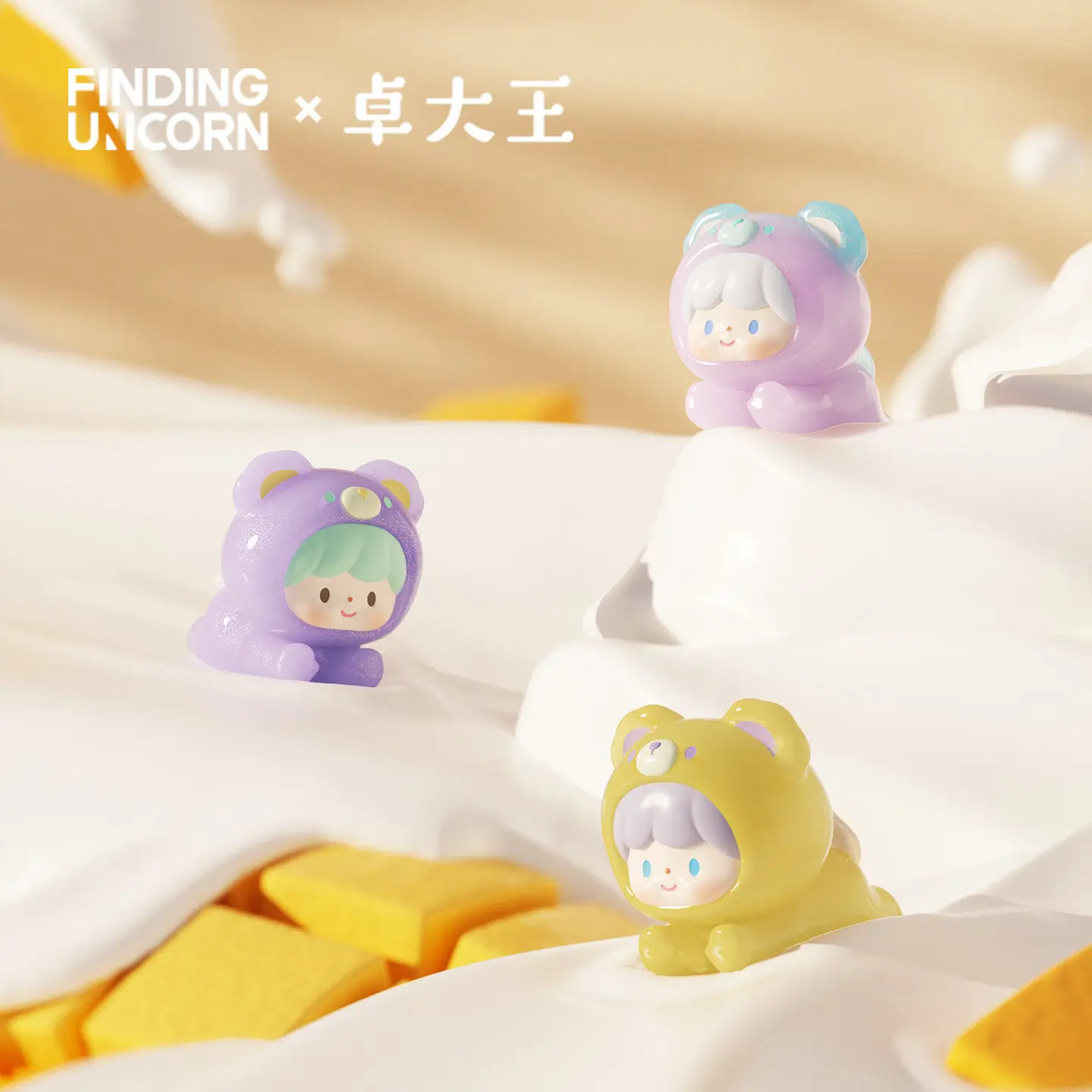 Finding Unicorn Zzoton Blind Box Sweet Cream Series Trendy Collectible Toy Cute Mini Figurine Desktop Ornament Customized - view 3