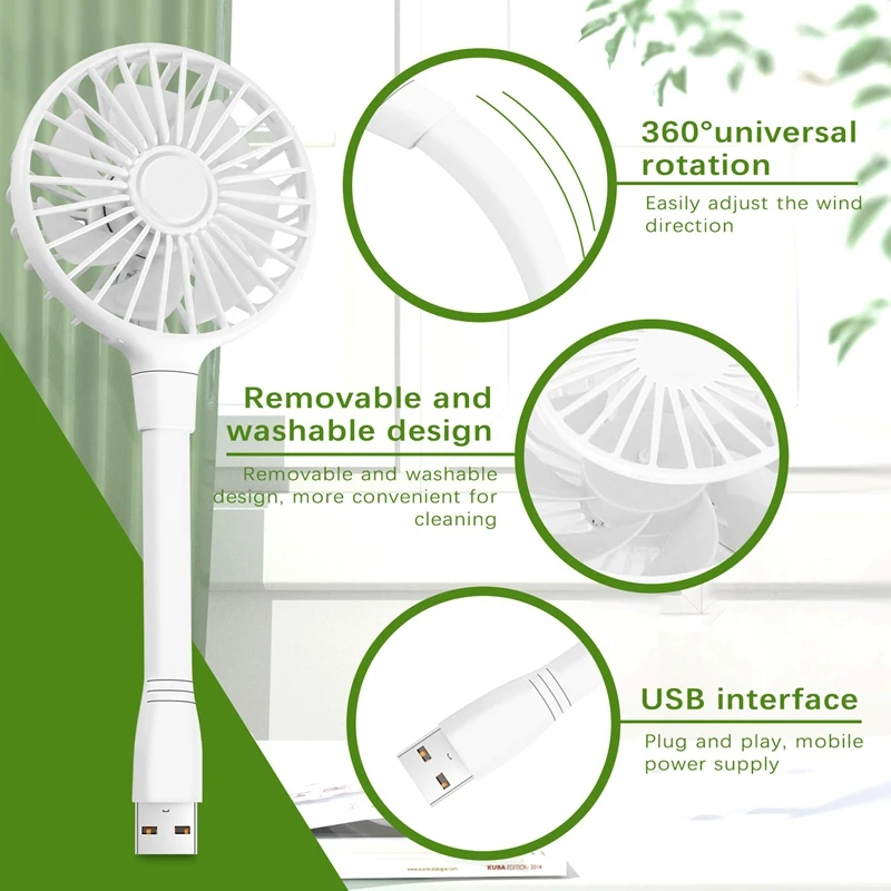 USB Fan Mini Fan With Swan Neck Flexible Cooling Fan Portable Fan For Laptop Mobile Pc Home Office