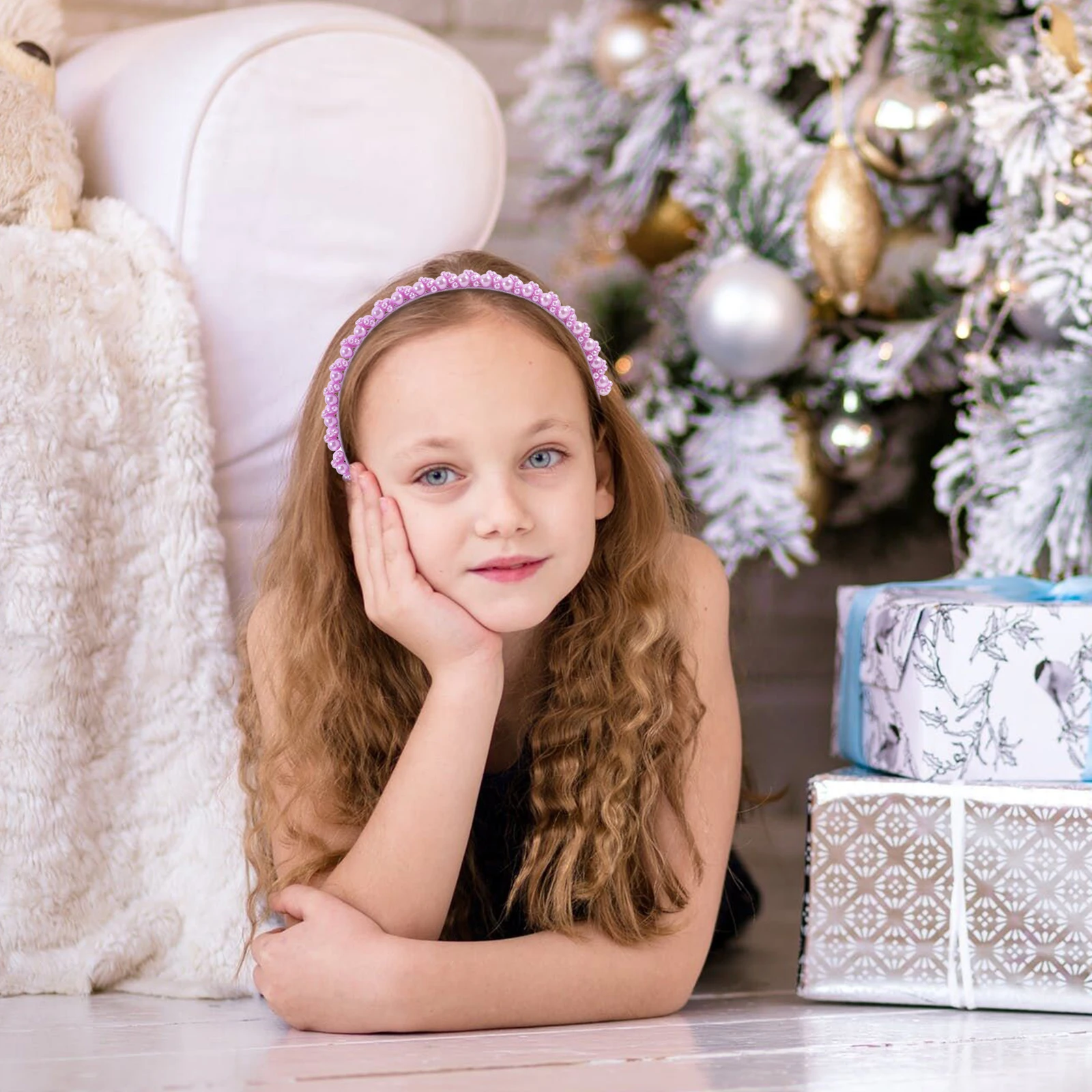 

Solid Color Head Hoop Face Spa Headband Pearl Multipurpose Hairband for Washing Women PC Headbands Skin Care Miss