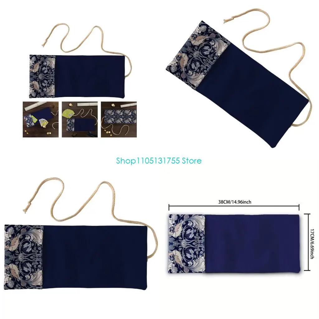 

K0EF Tarots Storage Bag Multipurpose Gift Packaging Pouches Board Game Card Bag Foldable Card Organizers Rolls Up Card Sleeve