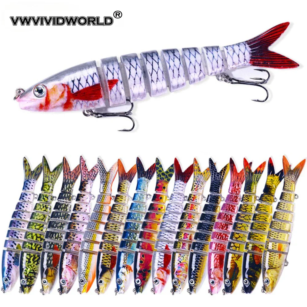 

VWVIVIDWORLD Multi-section Fish Bait 18g Bagged Bait 8 Sections Submersible Bait Hot Selling Fishing Gear Wholesale VH