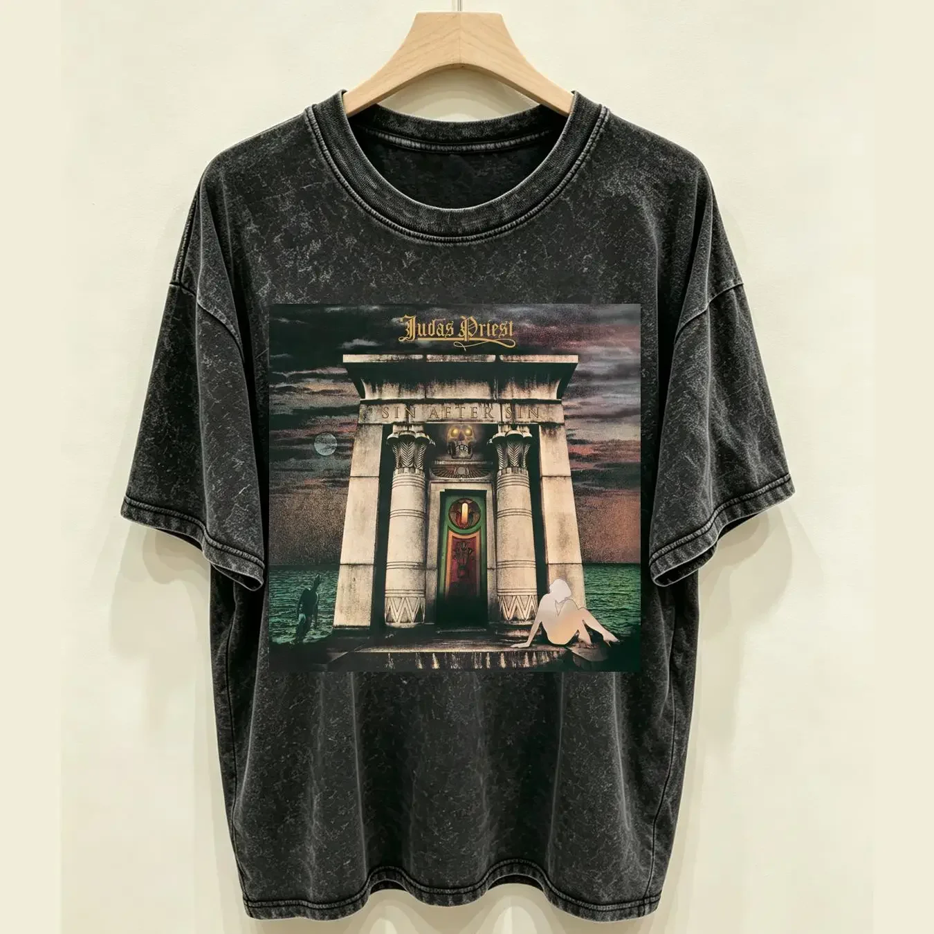 washed T Shirt Judas Priest new Signatures Thank You HOT vintage Washed Top For Everyday Wear graphic designer clothes