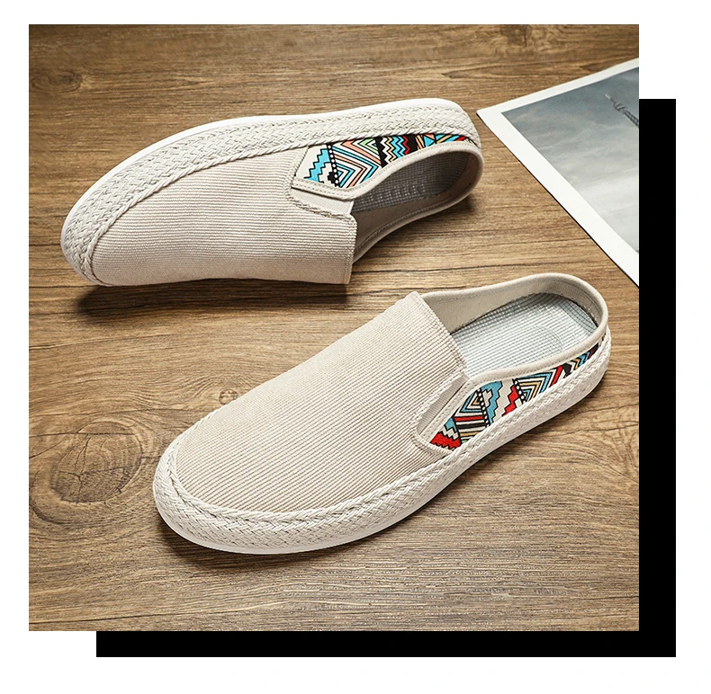 Outdoor-Sandalen für Herren, Halbschuhe, Sommer-Freizeitschuhe, Canvas, weicher Boden, leichter Wanderschuh, vulkanisierter Schuh – Detail 13