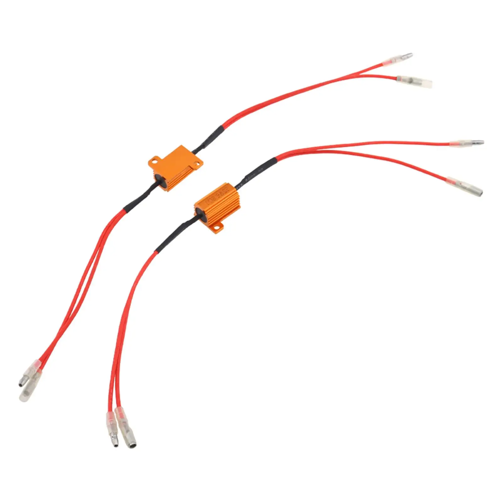 

2Pcs LED Load Decoding Resistor 25W Wire for Turn Signal Light