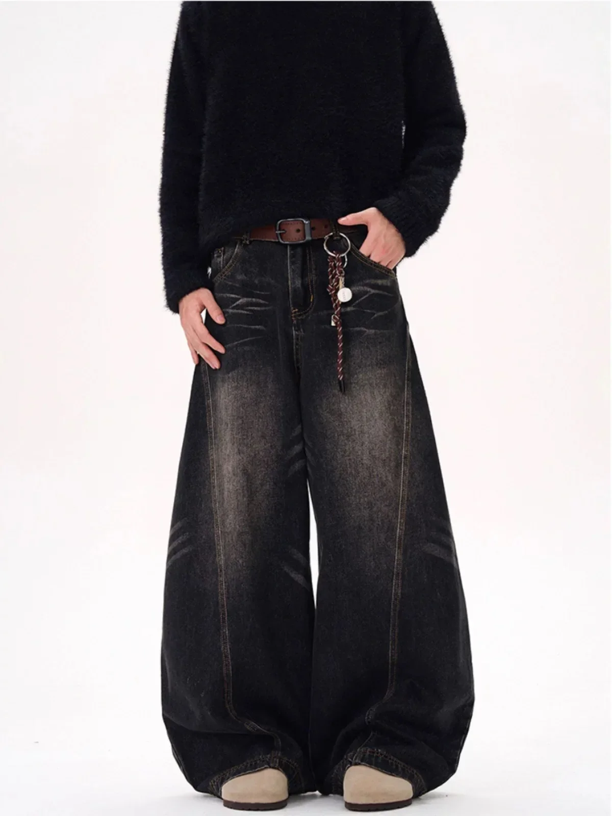 

Vintage Women Wide Leg Jeans Harajuku Baggy Denim Trousers Oversized Grunge Streetwear Y2k Autumn Jean Pants Korean Fashion