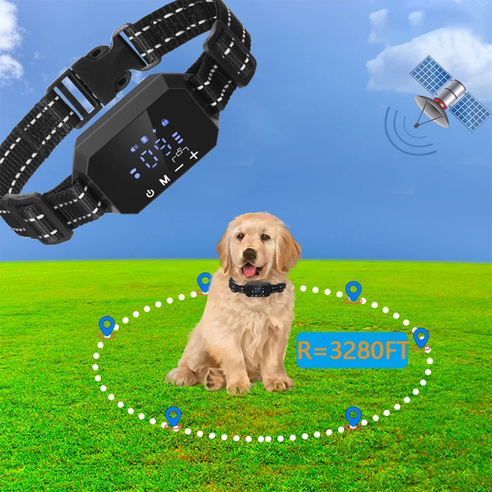 

Waterproof GPS Tracker Dog Wearable Collar Locator Monitor 1000m Wireless Dogs Fence Positioning Tracker Pet Anti-Loss Special