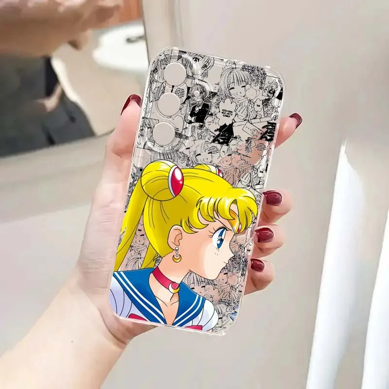 S-Sailor M-Maan Populaire Kunst Voor Samsung A56 A42 A36 A35 A34 A23 A16 A15 A05 A04 A03 Note 20 5G Doorschijnende Telefoon Case