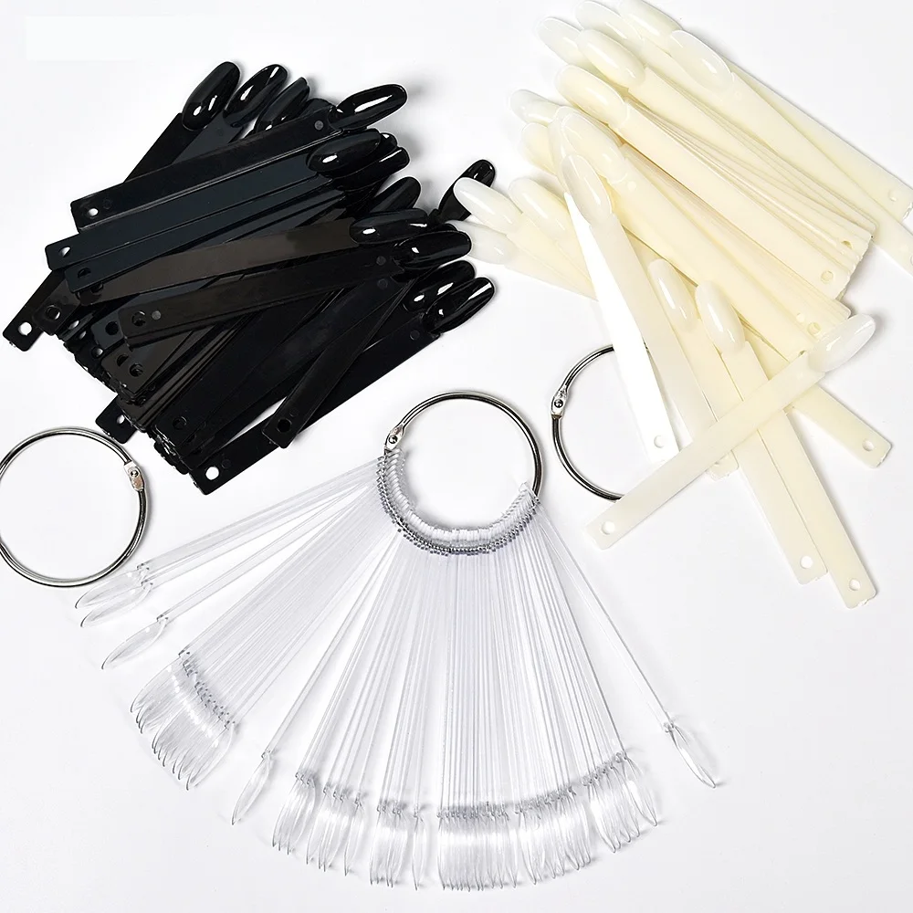 

50-насадные палочки для дизайна ногтей, черный прозрачный природный гель-лак, подставка для ногтей, тренировочная таблица, аксессуары для маникюра, инструмент