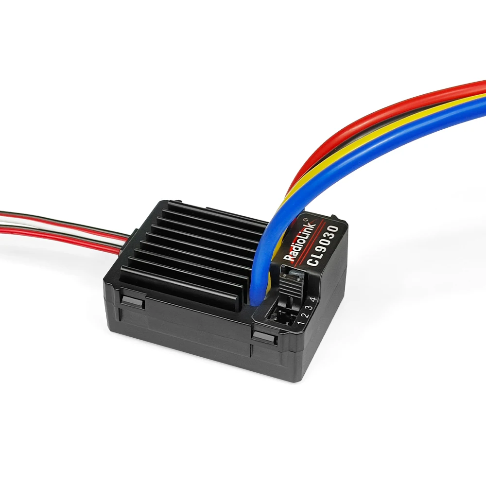 RadioLink Cool CL9030 90A ESC cepillado 2S-4S Alta eficiencia Baja temperatura IP66 Voltaje de salida definido por el usuario para automóviles y barcos