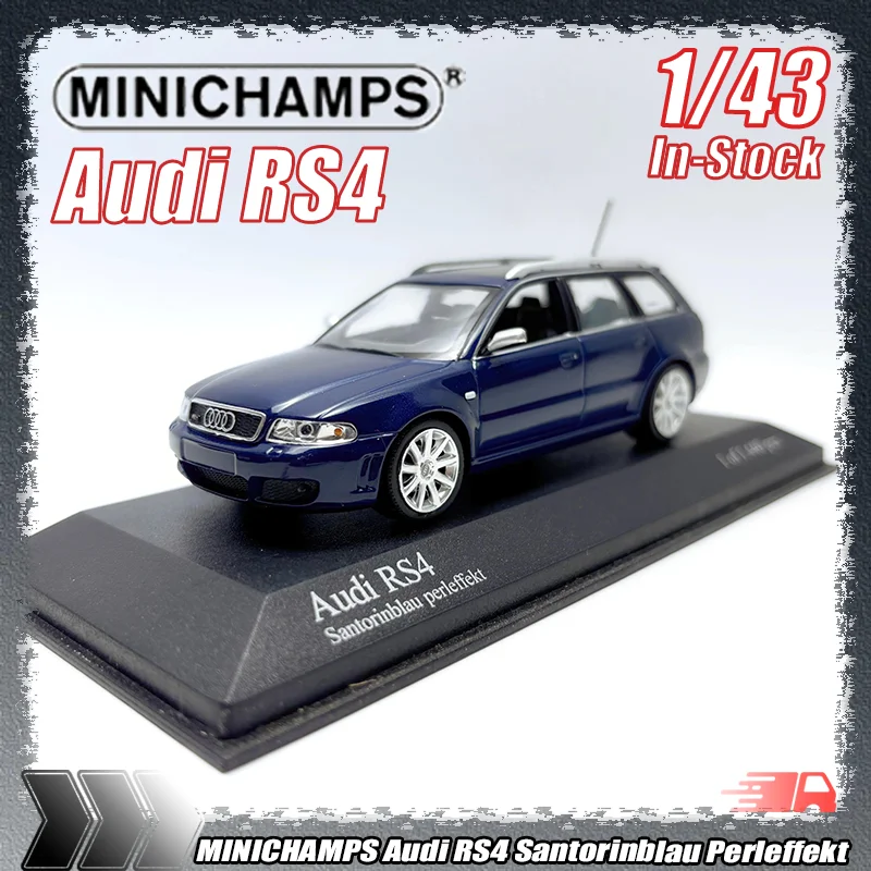 

Масштабная модель автомобиля Minichamps Audi RS4 из сплава, 1:43, цвет Santorinblau Perleffekt, лимитированная серия, 1 из 1440 экземпляров, для коллекционеров автомобилей.