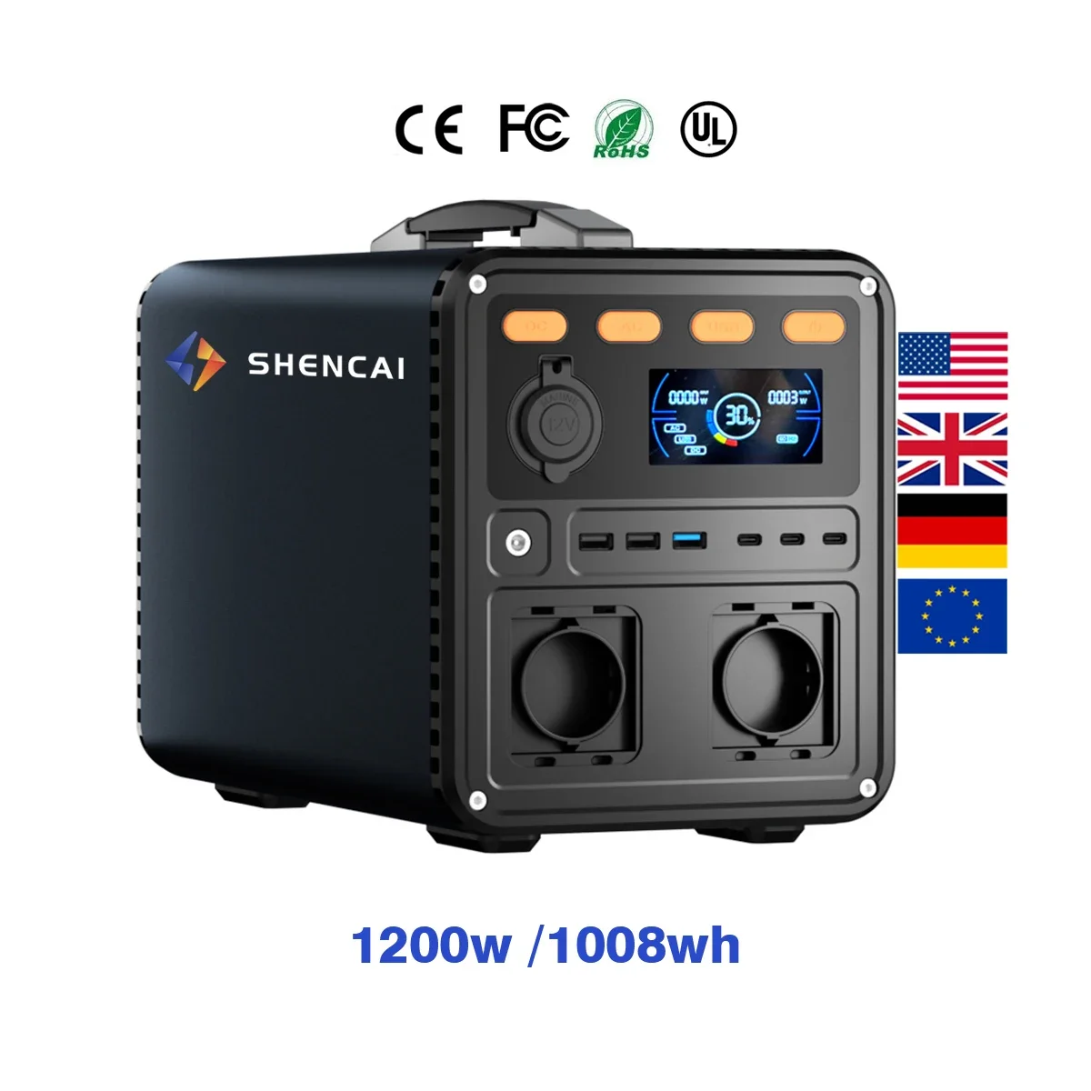 Electric Smallest 1200 Watt Portable New Energy Power Station 1200W Solar Generator With Inverter