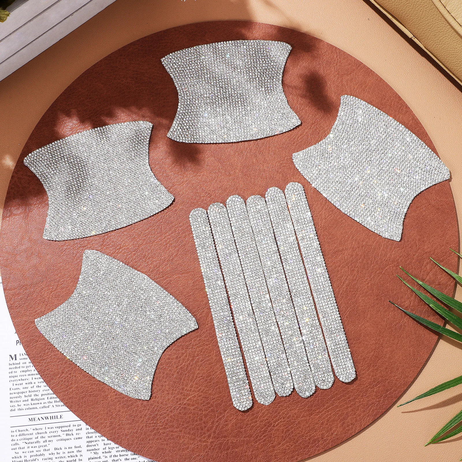 

10 pcs Car Door Handle Protectors Rhinestone Cover Bling Exterior Decorative Accessories Sticker Universal Fit