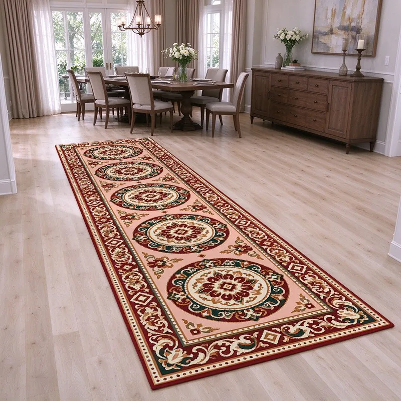 1 Traditional Ornate Woven Rug, Soft Comfortable, All Seasons, lightweight and Easy to Care, Home Decor, Living Room, Hallway, Bedroom, Dining Room, Autumn, Winter