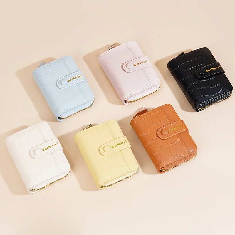 Fashion Stone Pattern Small Wallets PU Leather Coin Pures Ladies Popular Card Holder Mini New Design Standard Purses for Women