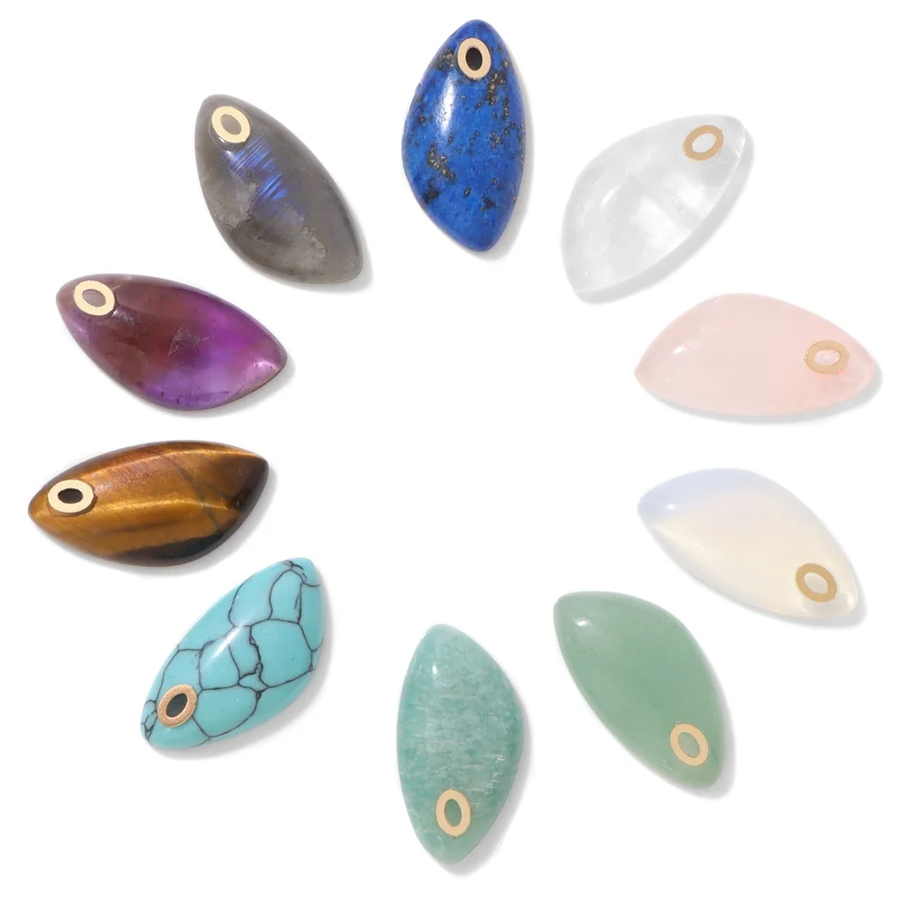 

5 шт./лот 12x25 мм подвески из натурального камня нерегулярное кольцо кулон кварц бирюза аметисты подвески для изготовления ювелирных изделий ручной работы