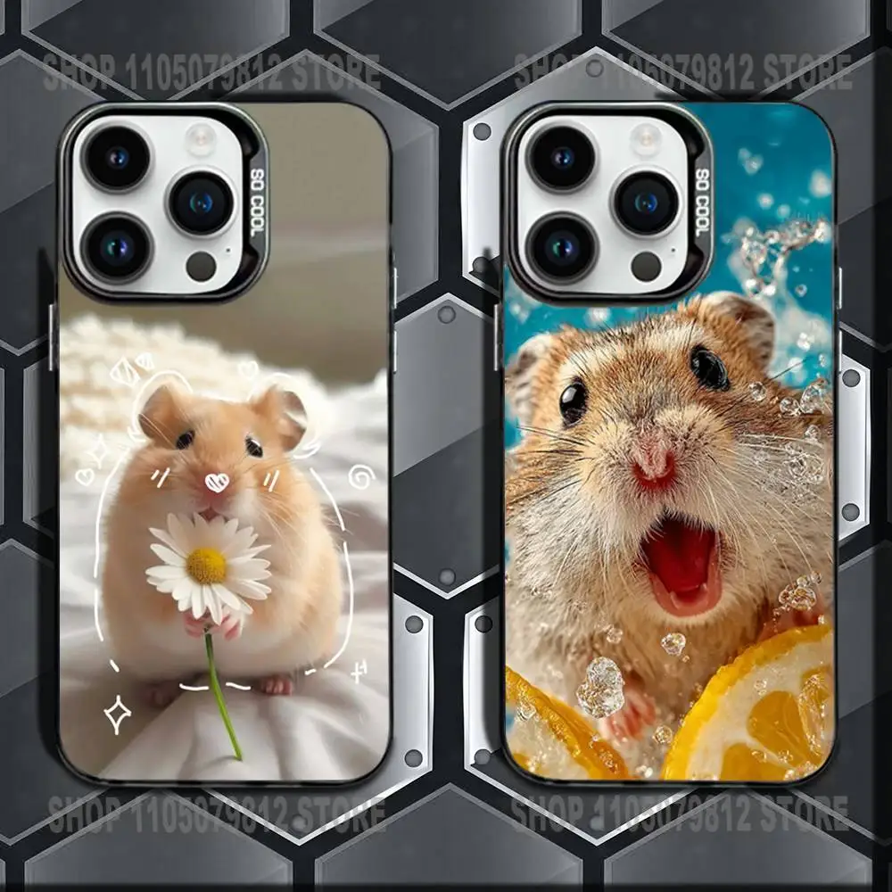 حافظة هاتف لطيفة على شكل فأر M لهاتف آيفون 17,16,15,14,13,12,11,X,Mini,Pro,E,MAX غطاء مقاوم للصدمات من الحلوى السوداء غير اللامعة #1