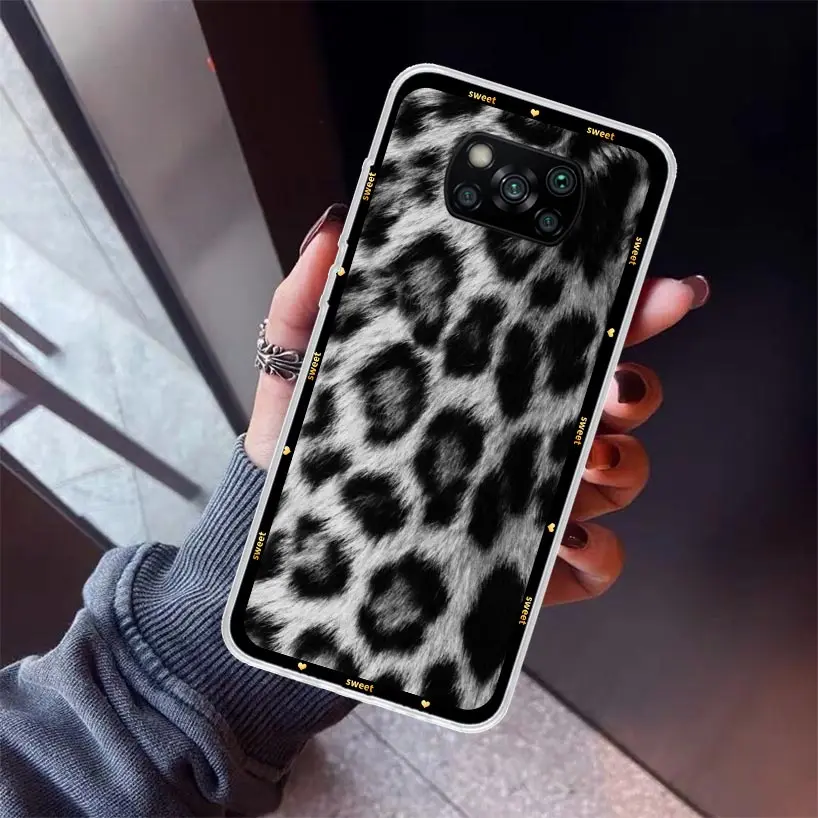 Animal Leopard Print Phone Case For Xiaomi Poco X5 X4 X3 Nfc M5S M4 M3 M2 F5 Pro F4 Gt F3 F2 F1 Silicone Shell Print Fundas