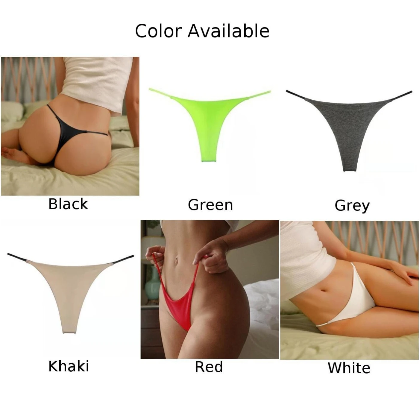 Medias SHORTS Falda Jeans Pantalones Pantalones Cortos Flattering Sin Costuras G String Bikini Tanga Bragas para Mujer Varios Tamaños