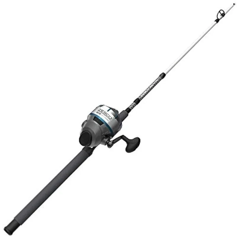 

808 Saltwater Spincast Reel and Fishing Rod Combo, 7'0" Durable Z-Glass Rod, Extended EVA Handle