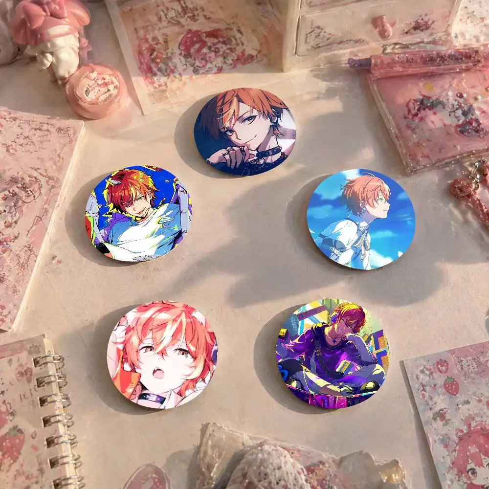 Character Shinonome Akito Art Badges Button Round Creative Pin Brooch Badge Bag Decor Accessories Fans Collect Friends Gifts