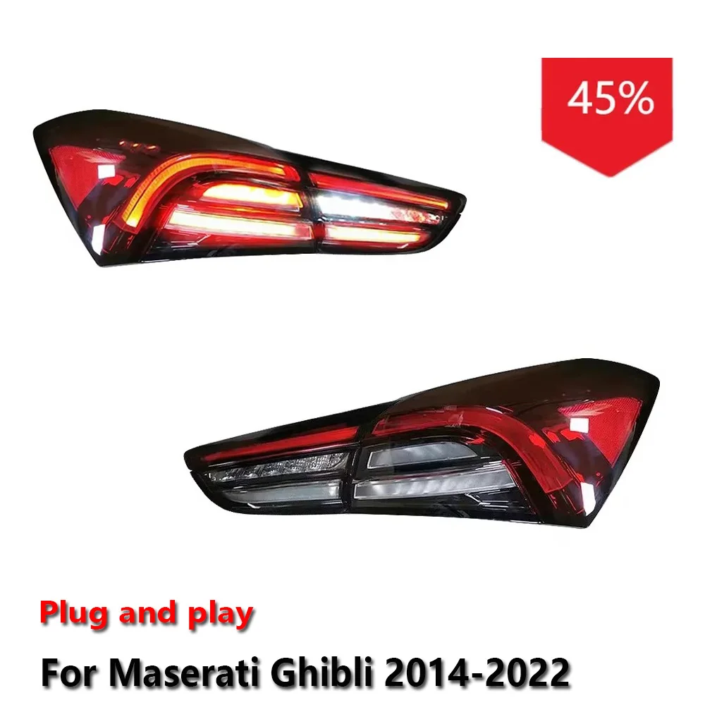 

Sewiyolin Car LED Tail Light Assemblies For Maserati Ghibli 2014-2022 Auto Fog DRL Brake Turn Signal Lamp Plug and Play
