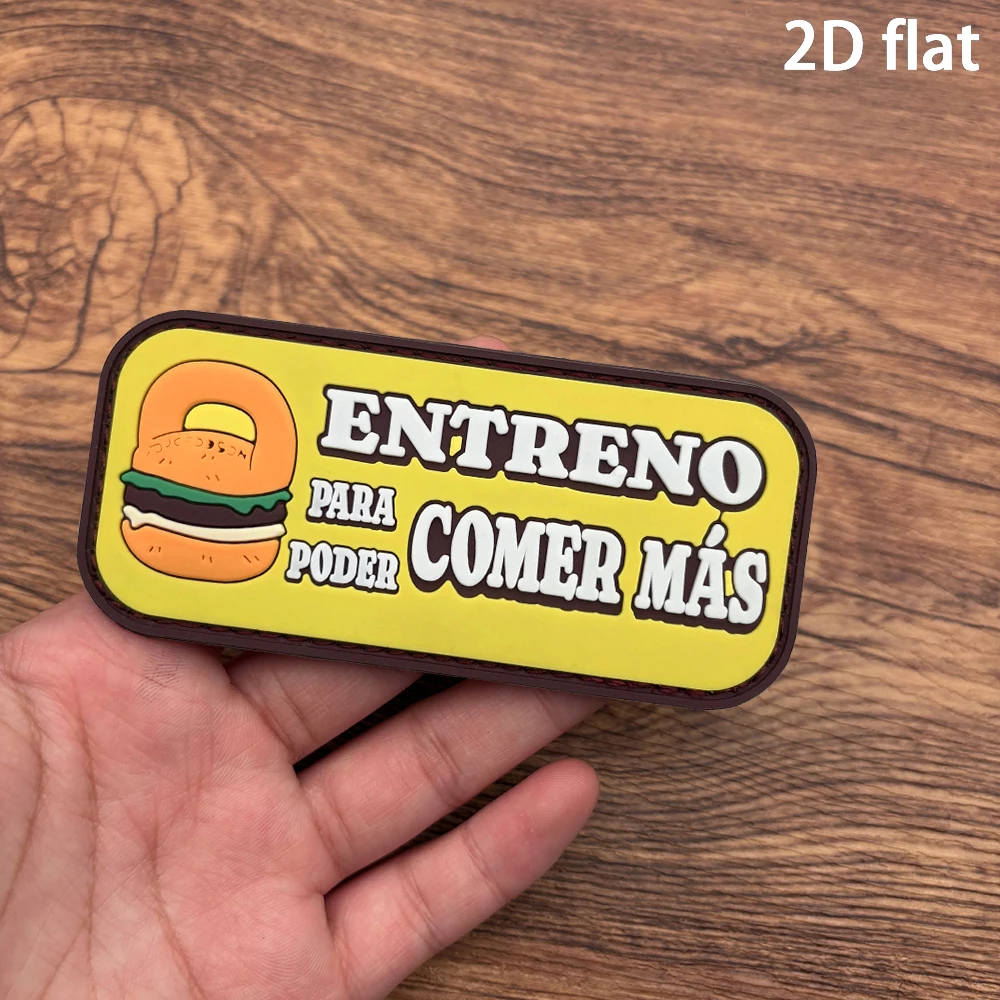 Specifications Available: 1Pc Rounded Corner Long Strip Hamburger Text Luminous Velcro Patch, Pvc Material 2D Flat Fun Functional Style Suitable for Canvas Tactical Bags, Gym Vests, Hiking Small Bags, Outdoor Casual Wear, Decorative Accessories, Velcro Patch with Free Backing