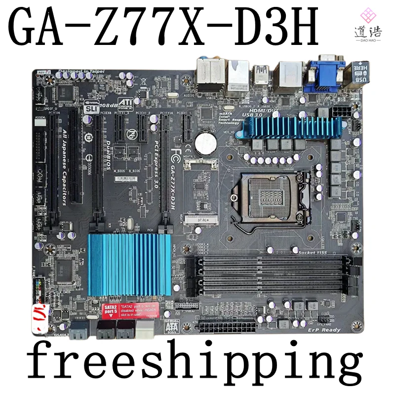 

For GA-Z77X-D3H Motherboard LGA 1155 DDR3 Mainboard 100% Tested Fully Work