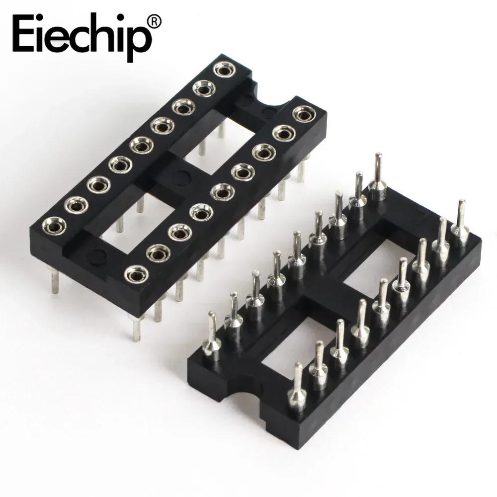 Enchufe IC Circular de 10 piezas, conector Pin de 2,54mm, DIP6, DIP8, DIP14, DIP16, DIP18, DIP20, DIP24, DIP28, 6, 8, 14, 16, 18, 20, 24, 28 pines