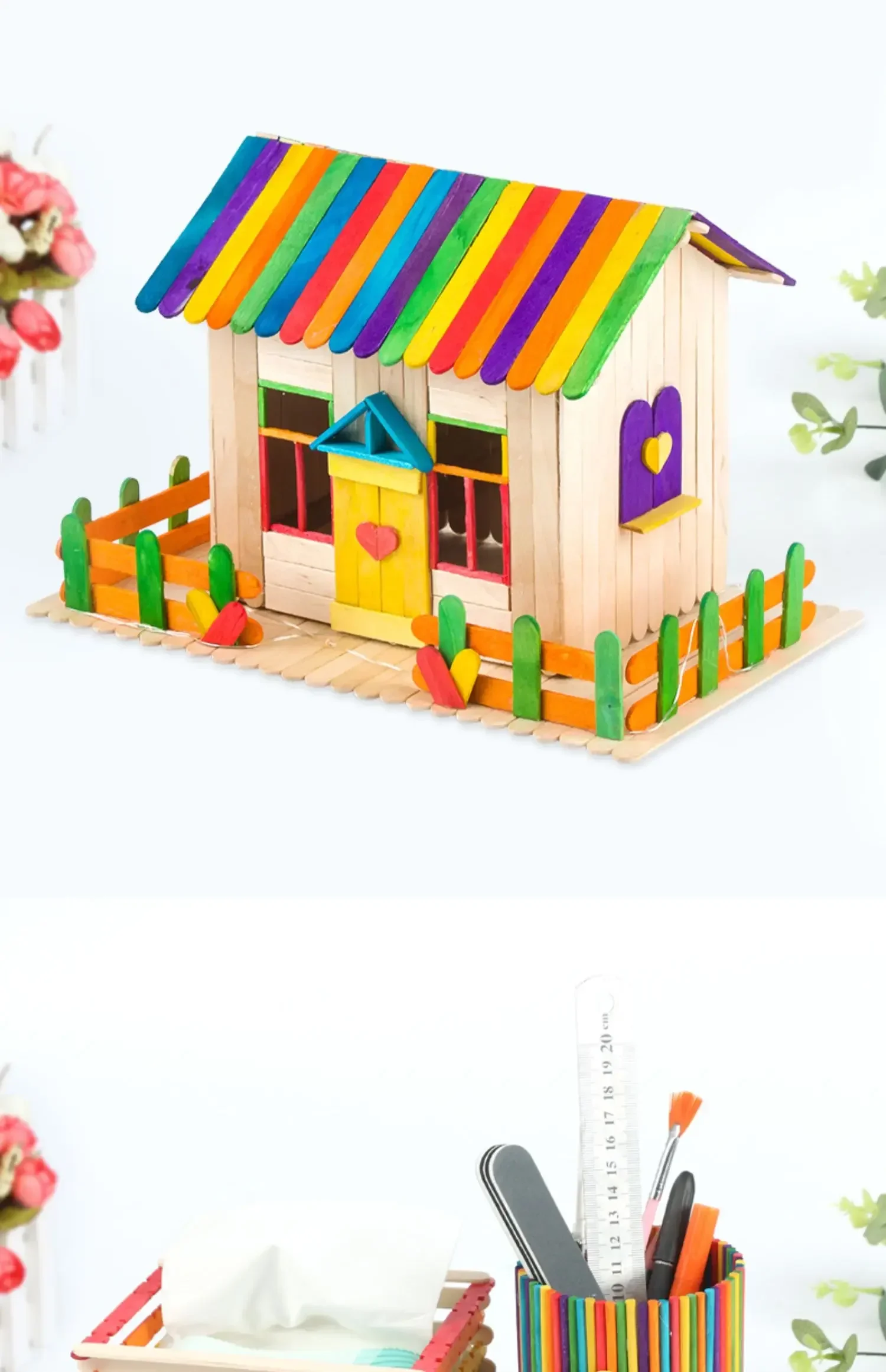 Colorful Swing Children's Kindergarten Handmade Ingredients DIY Creative Wood Piece