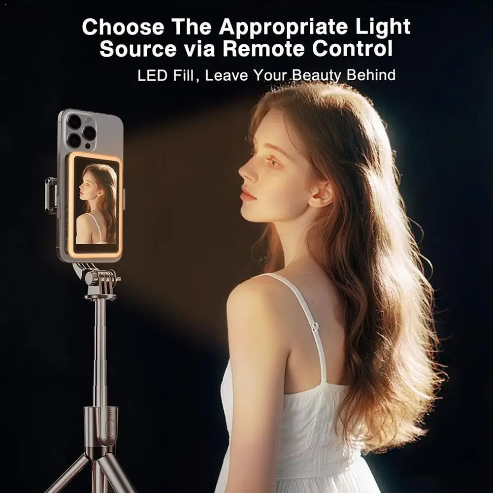 Portable Wireless Light Screen Mirroring Device For Live Streaming Selfie Phone Display Sync