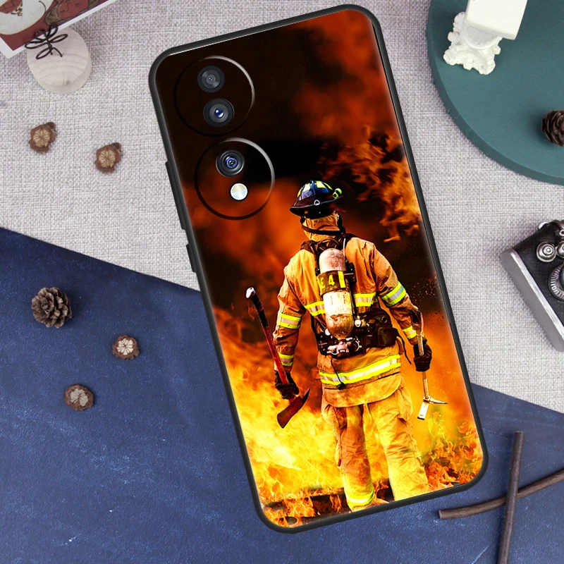 حافظة رجال الإطفاء Heroes لهاتف Honor 200 Pro 50 70 90 X8a X9a X8 X9 X8b X9c X9b Honor Magic 7 Lite 5 6 Pro