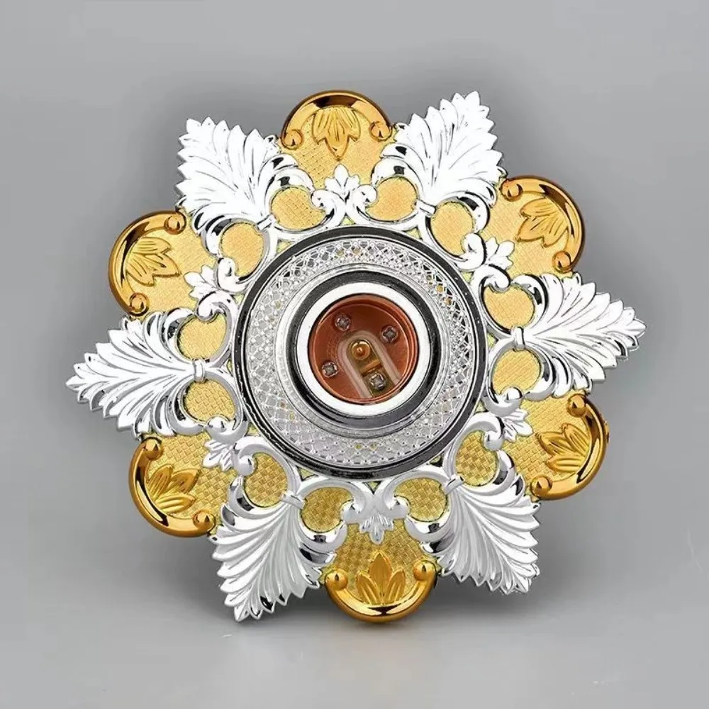 

Golden Base E27 Lamp Socket Round Screw Durable Light Fixture Parts Colored Holder Fixed Base Lamp Repair Supply Base Stand