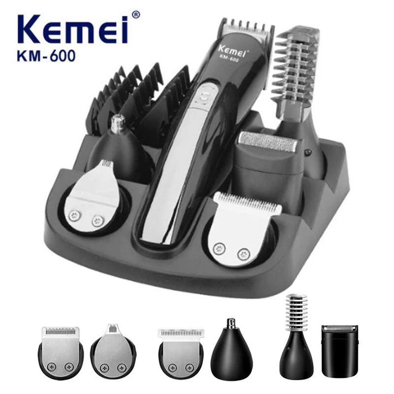 

Kemei 600 Electric Shaver Hair Clippers Nose Hair Trimmer Carving Clippers Body Hair Remover 6in1 Hair Trimmer Shaving Machine