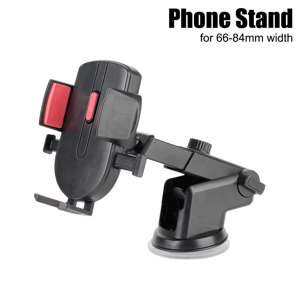 

Car Phone Holder With Suction Cup 360 Degrees Rotatable For 66-84mm Width Mobile Phone Stand Stretching GPS Navigation Support