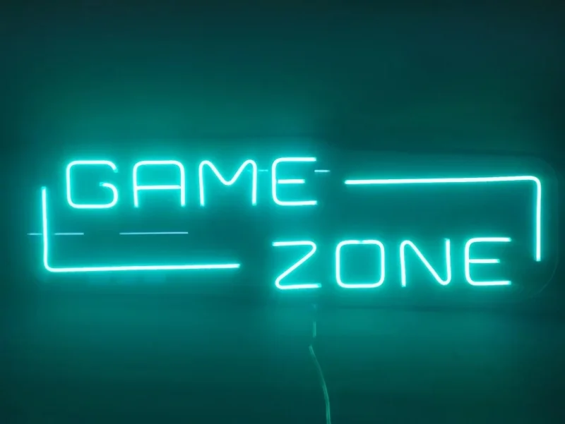 Game Zone Neon Sign Gaming Led Neon Light Signs for Wall Decor Party Decor Bedroom Gaming Room Wall Lightup Sign USB Neon Lamp