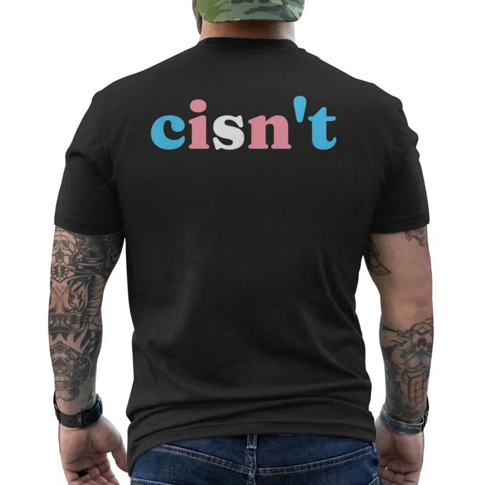 Transgender Pride Cisnt Lgbtq Trans Flag Art Lgbt Ftm Mtf T shirt imprimé au dos Cadeauxyz vintage Washed fashion Stylish