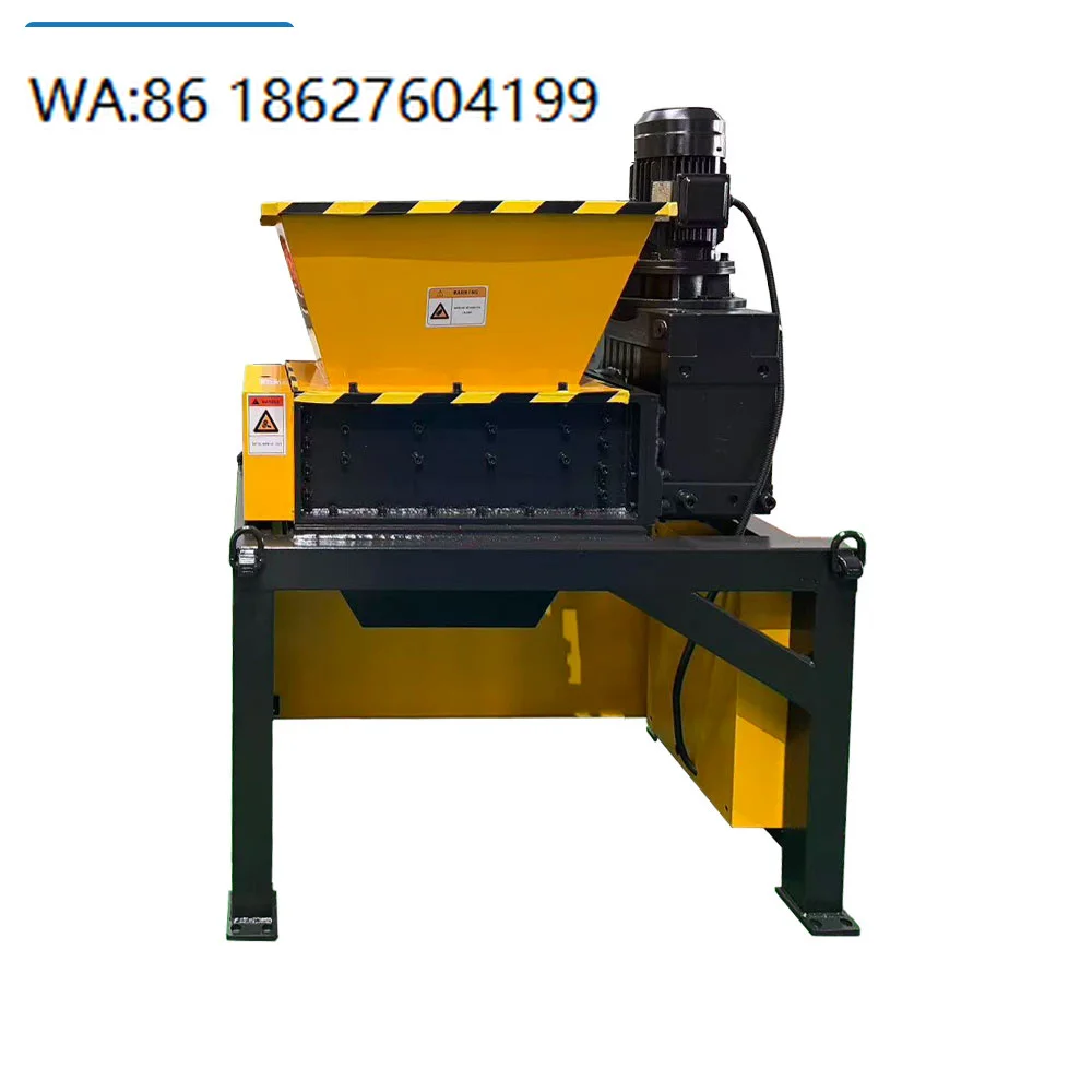 11kW Motor Driven Dual Shaft Shredder Factory Direct Supplier For Thick Metal Scrap Waste Crushing Processing