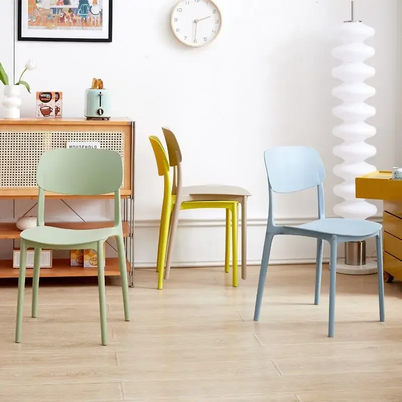 Rental House, Dormitory, Study, Chair Fashion, Simplicity, Household, Thickened, Plastic, Stool, Adult, Dining Table, Backrest