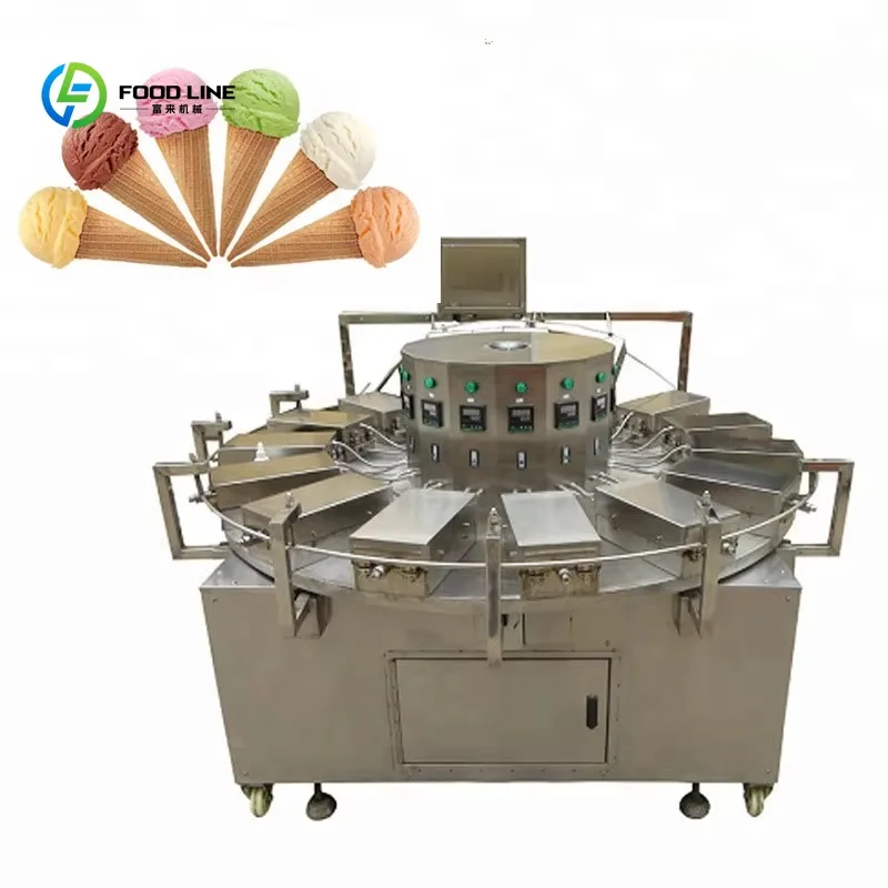 Customized Commercial Small Stroopwafel Production Line Crispy Egg Roll Ice Cream Cone Maker Waffle Cone Making Machine