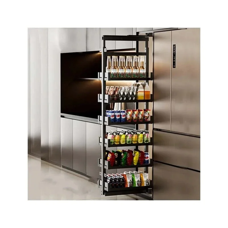 High Unit Expandable Pull Out Basket Kitchen Storage Rack Accessories Cabinets Pantry Unit Kitchen Storage