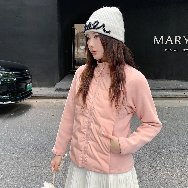 سترة رياضية جديدة للنساء في الخريف والشتاء مقاومة للبرد 90% من الصوف الأبيض للأسفل سترة دافئة للجري #1