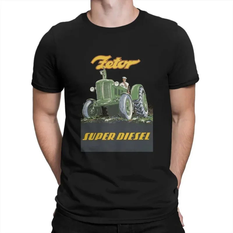 Super Tractora Art Man's TShirt Zetors Tractor O Neck Tops Fabric T Shirt Humor Top Quality Gift Idea