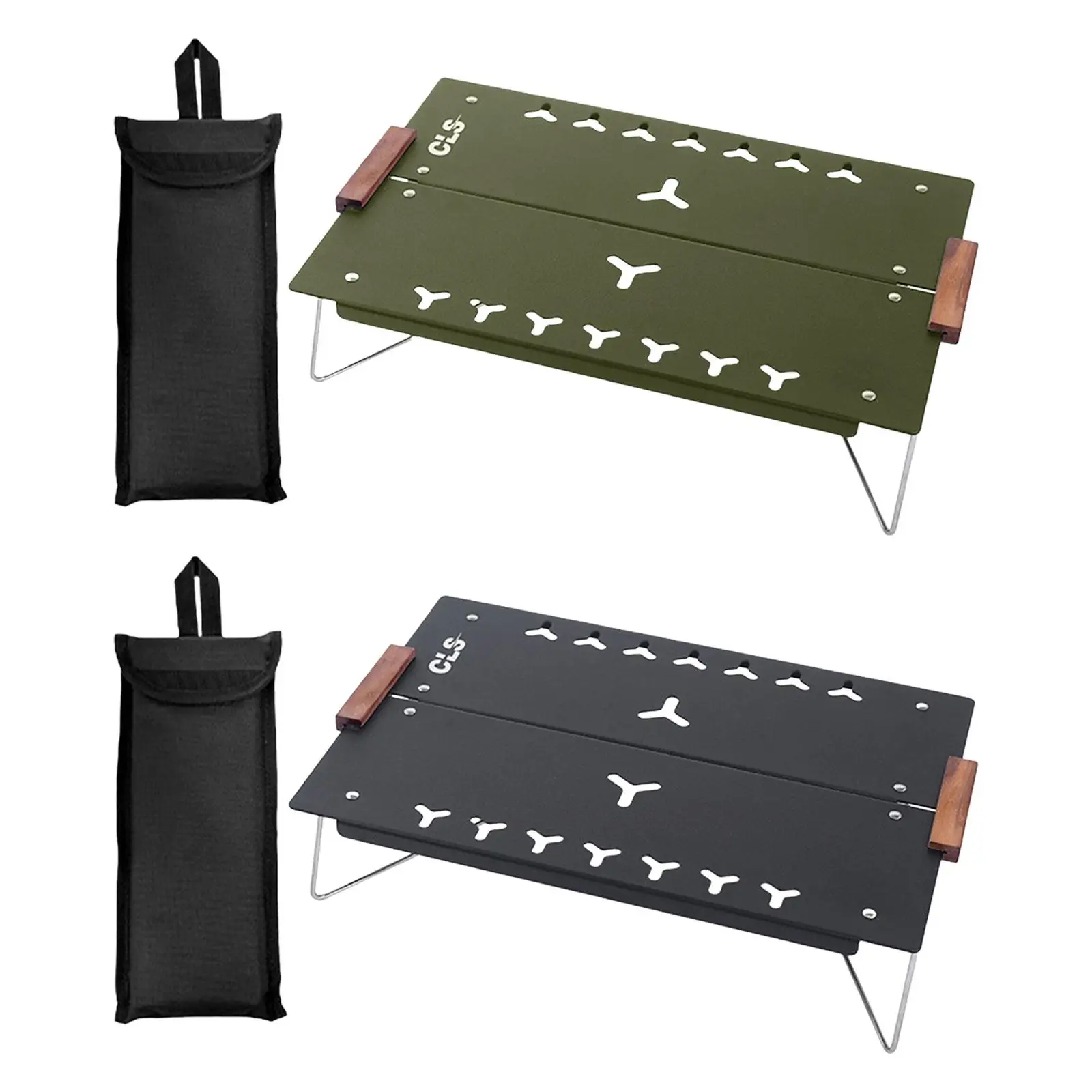 Folding Camping Table Aluminum Alloy with Storage Bag Outdoor Table Portable Desk Beach Table for Picnic Yard BBQ Hiking Travel