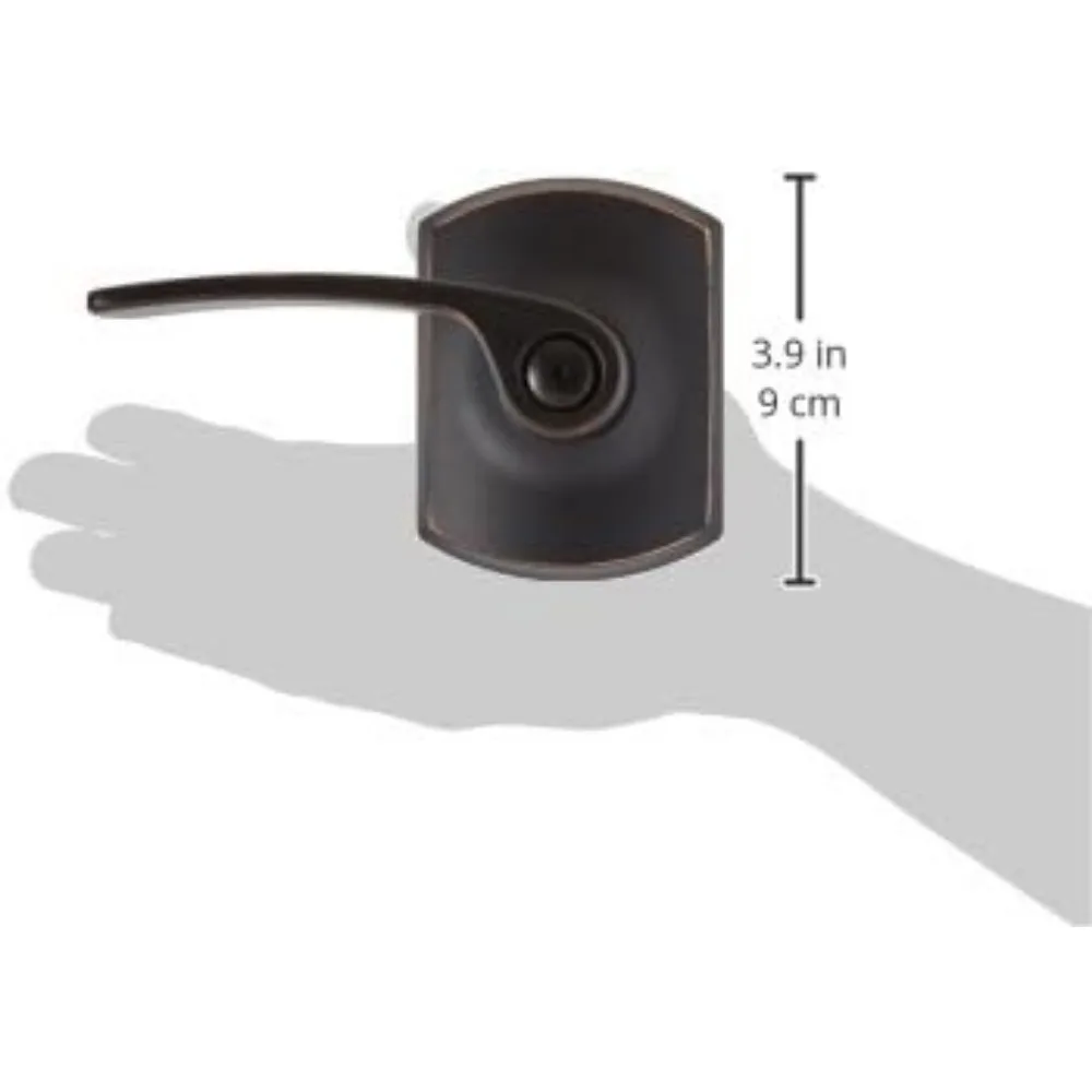 Merano Privacy Door Lever Set Greenwich Rose Aged Bronze Finish Privacy Door Hardware with Decorative Design