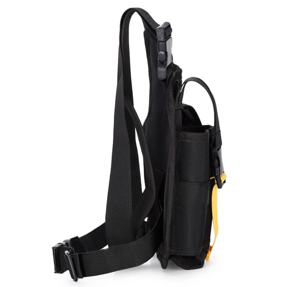 Multipocket Men Motorcycle Crossbody Bag Waterproof Large Capacity Motorbike Shoulder Bag with Bottle Holder Adjustable Strap