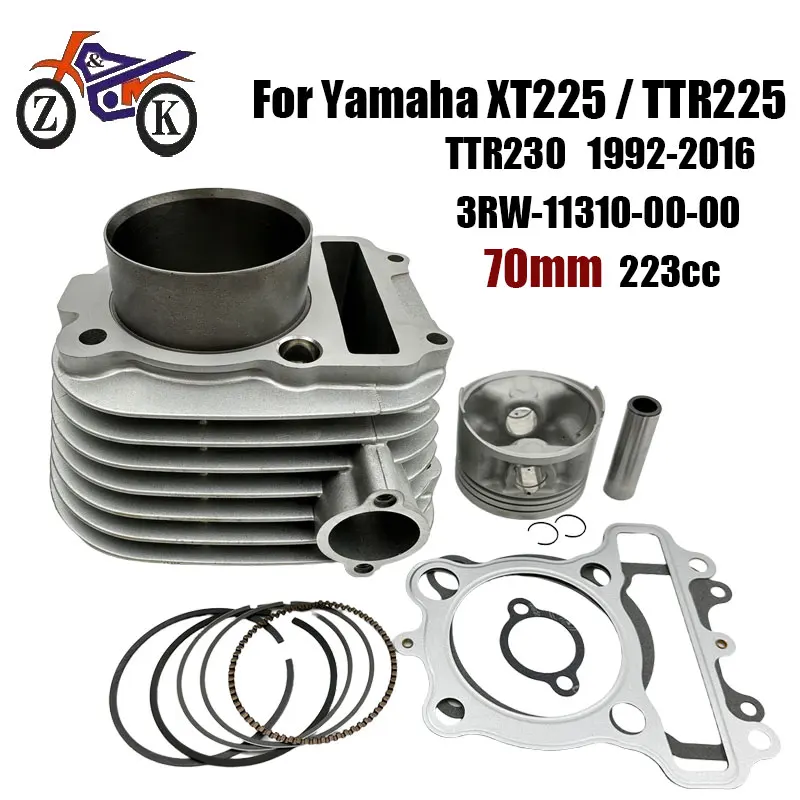 

Комплект поршневых пальцев цилиндра мотоцикла 70 мм для Yamaha TTR225 XT225 TTR230 1992-2016, запасные части двигателя ATV 3RW-11310-00-00