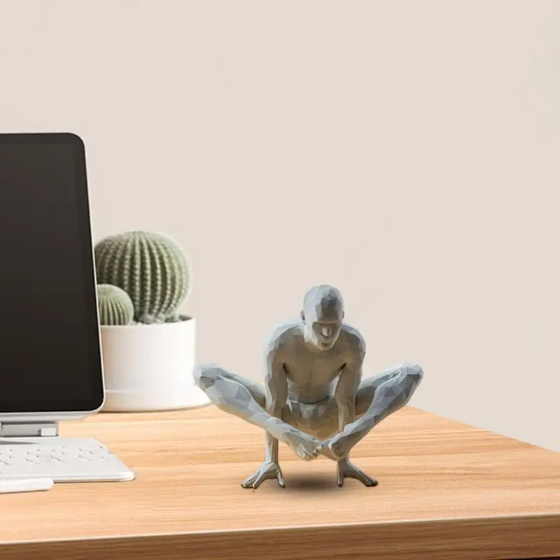 Abstract Meditating Figure Sculpture Meditation Statue Abstract Mindfulness Display Ornament For Serenity Balcony Sanctuary - Image 4